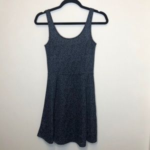H&M Divided Navy Blue & White Polka Dot Dress